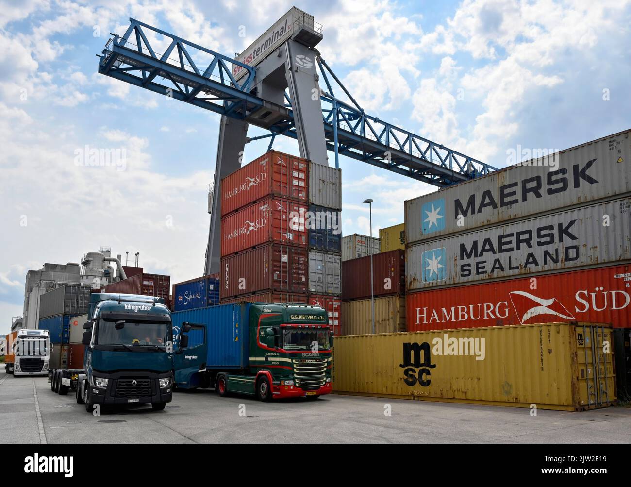 Swissterminal Container Logistics Service, Switzerland Stock Photo Alamy