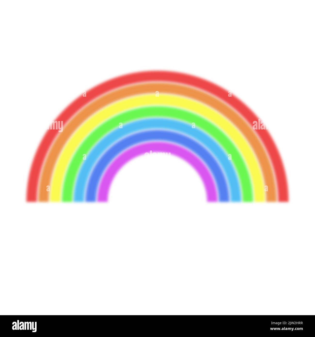 Blurred colored rainbow on white background, vector illustration. Stock Vector