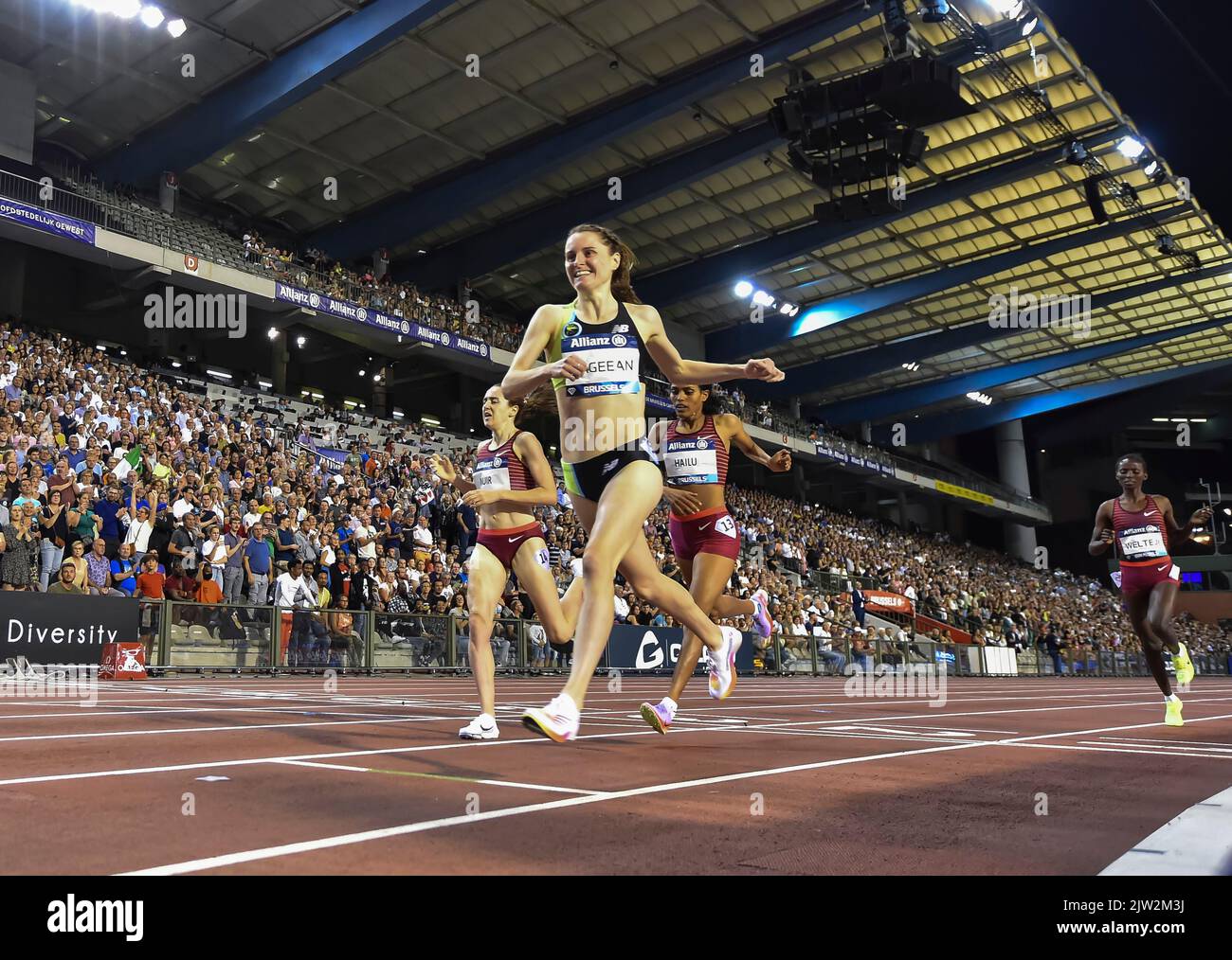 Brussels, Belgium. 02nd Sep, 2022. Ciara Mageean of Ireland wins Women