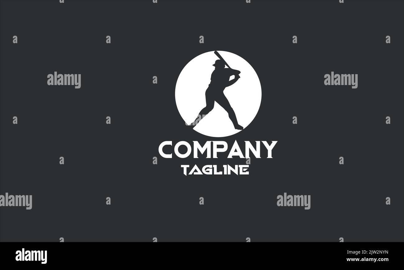 minimal baseball logo template Stock Vector Image & Art - Alamy
