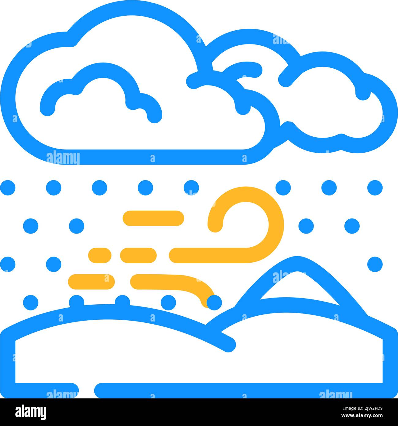 winter storm weather color icon vector illustration Stock Vector Image ...