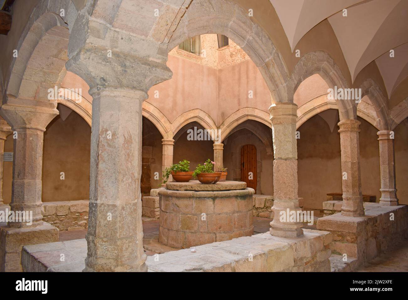 Monastery of the Holy Crosses in Aiguamurcia Tarragona Catalonia Spain Stock Photo