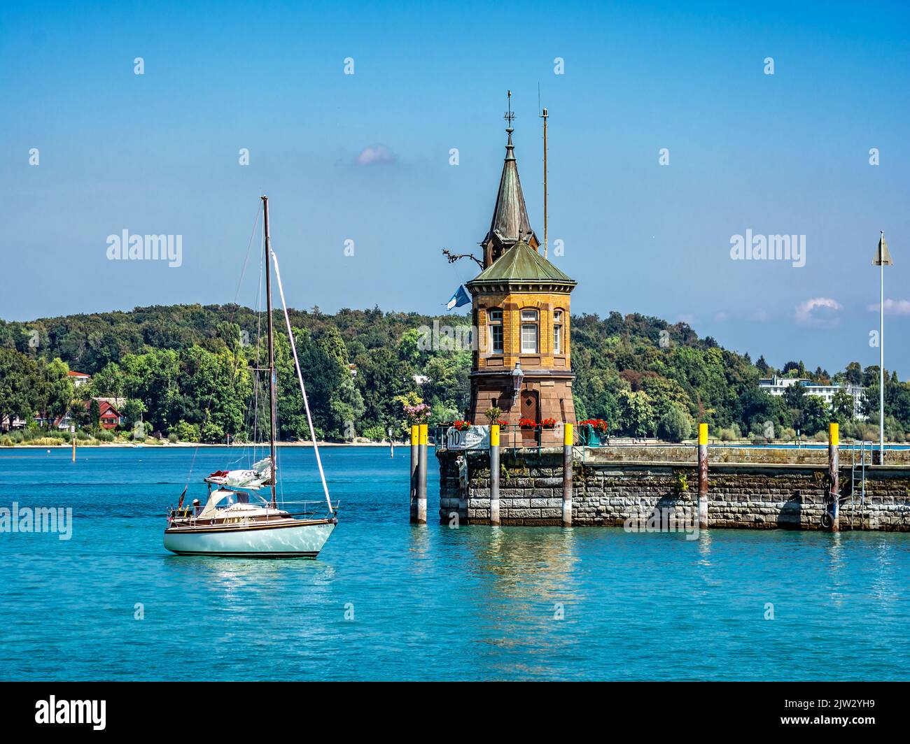 LAKE CONSTANCE THE ENTRANCE INTO CONSTANCE Stock Photo Alamy