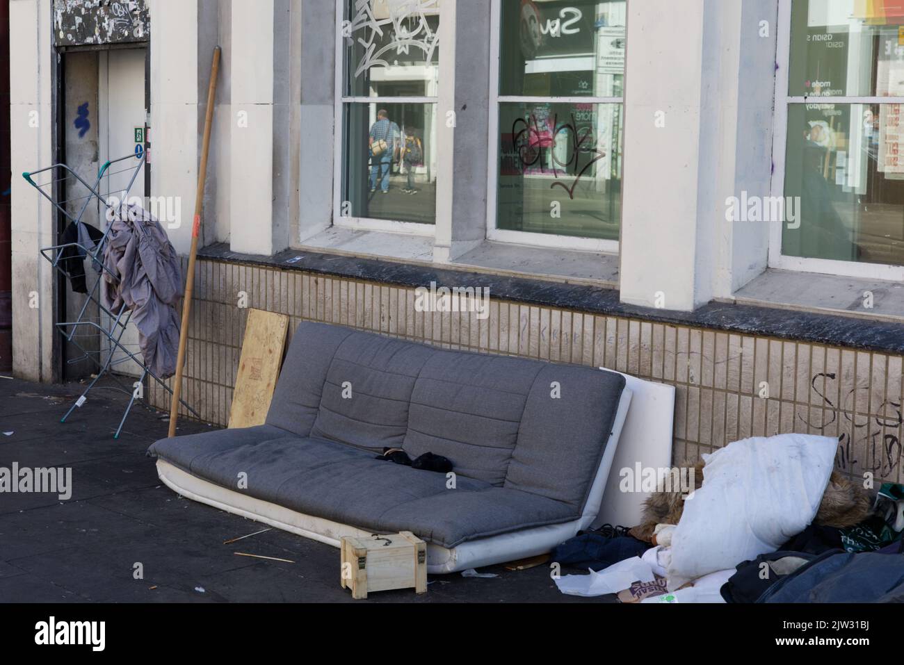 Homeless living conditions,Camden London Stock Photo