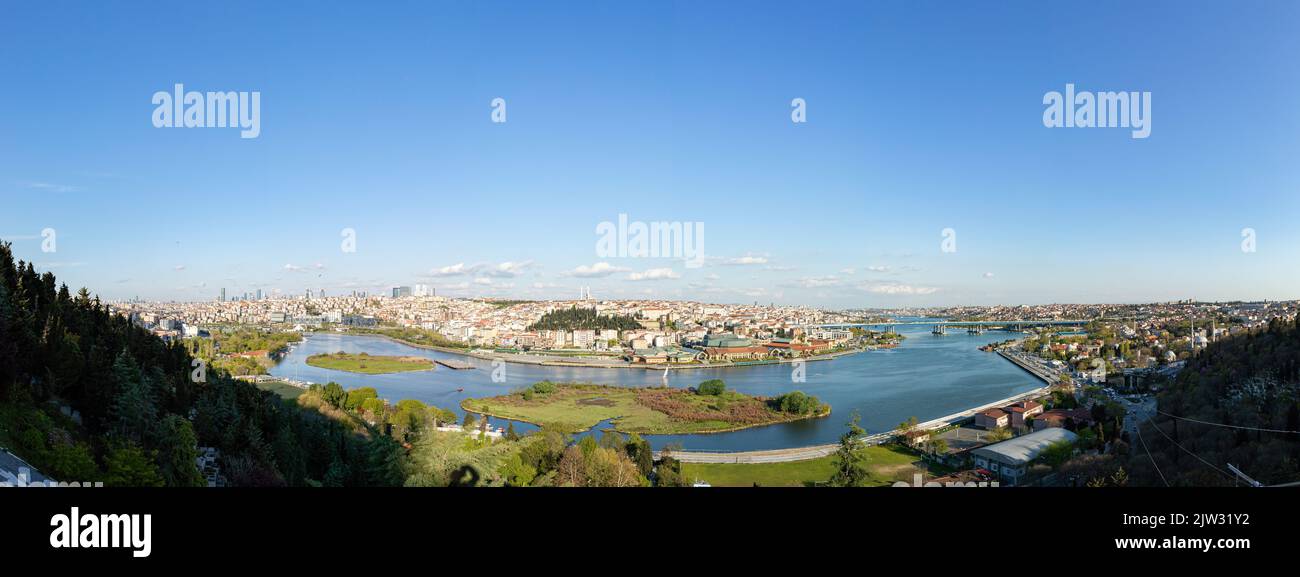 Panorama to Halic from Pierre Loti Stock Photo