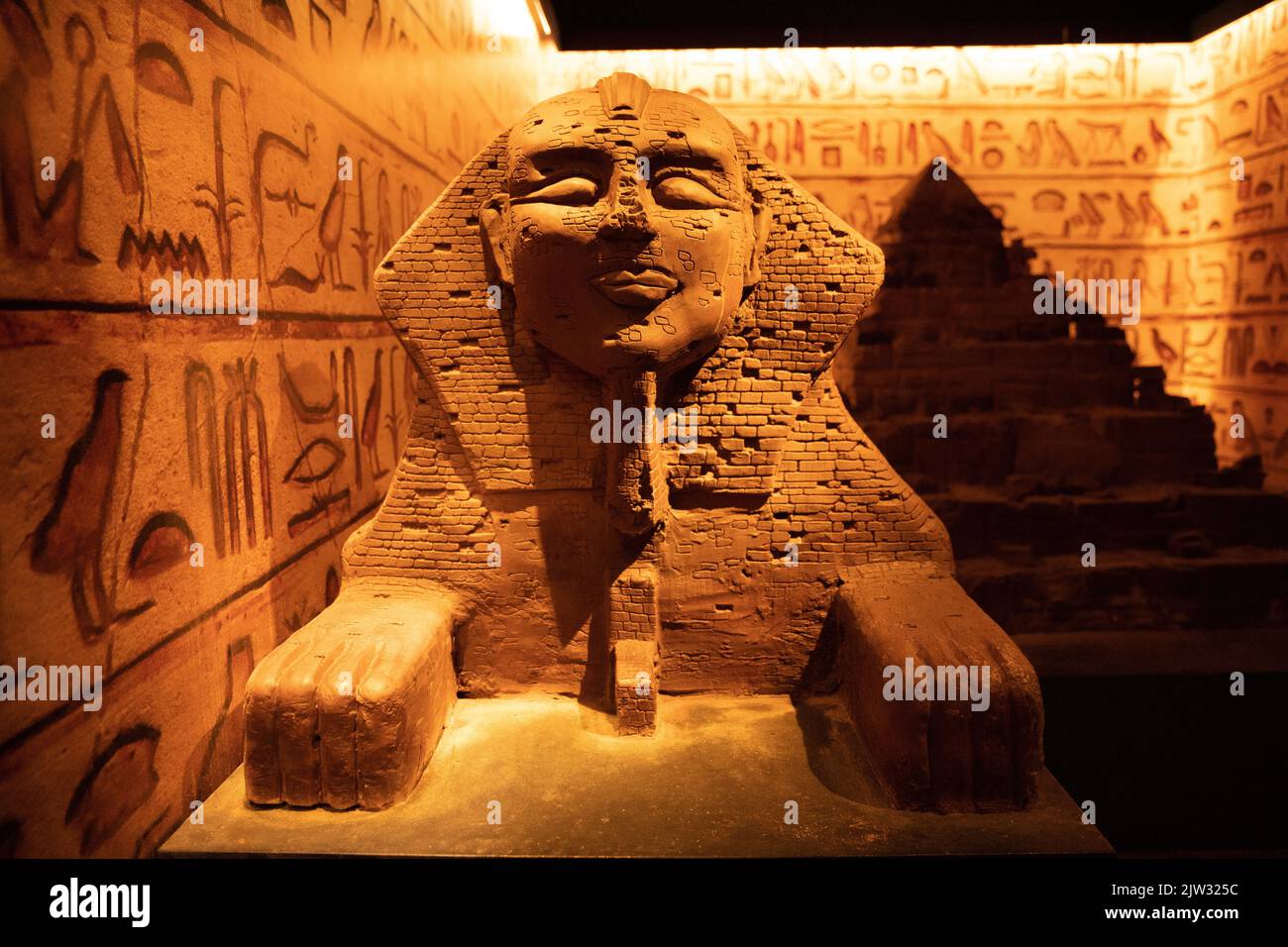 A closeup of a statue of pharaoh in mausoleum, Egypt Stock Photo - Alamy