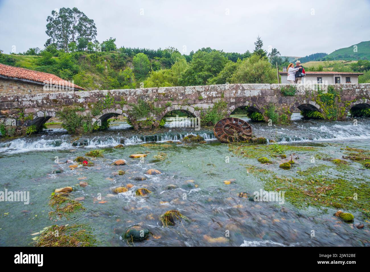 La Fuentona river. Ruente, Cantabria, Spain. Stock Photo
