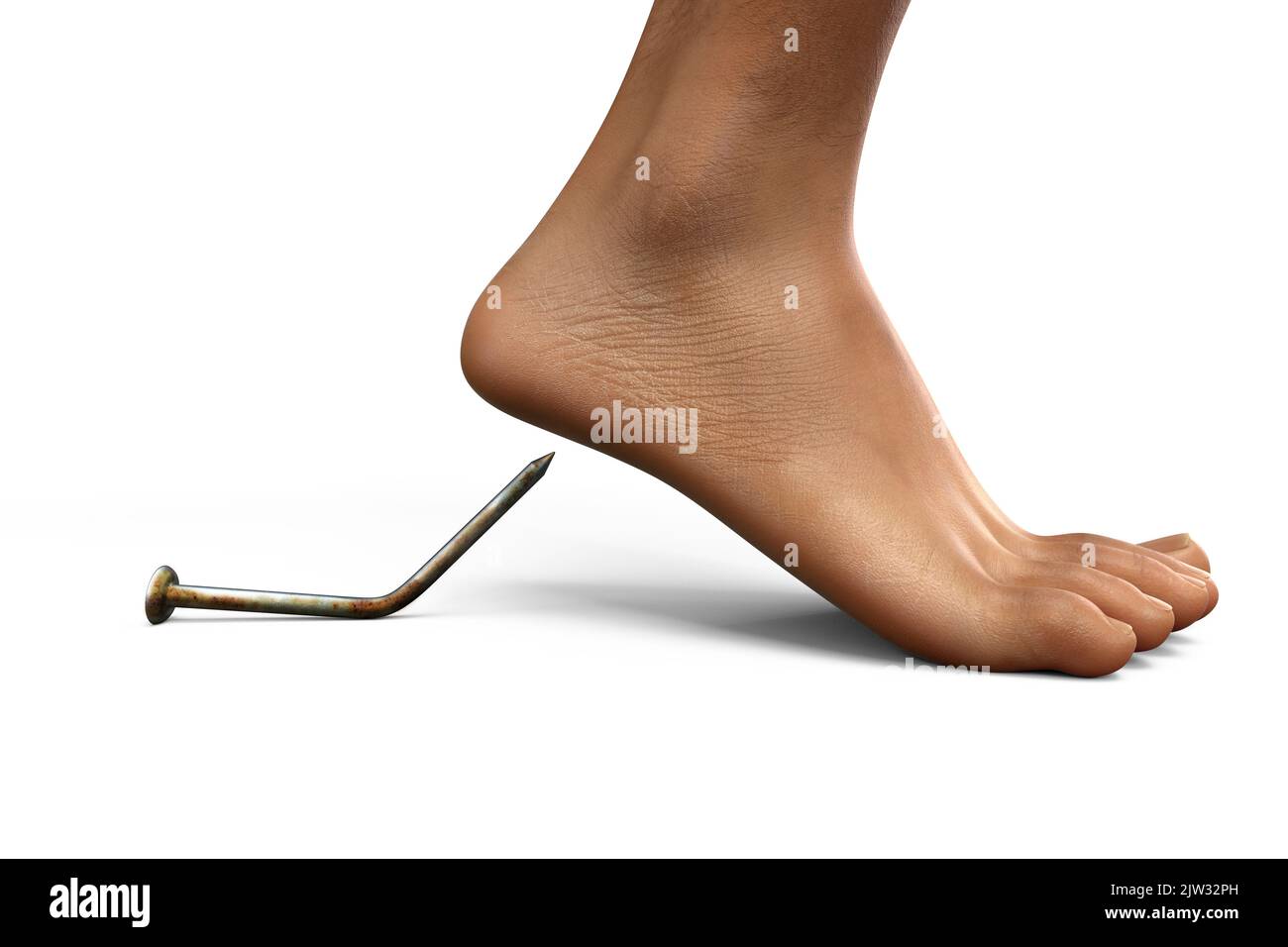 Infection transmission. Conceptual illustration showing an old rusty ...