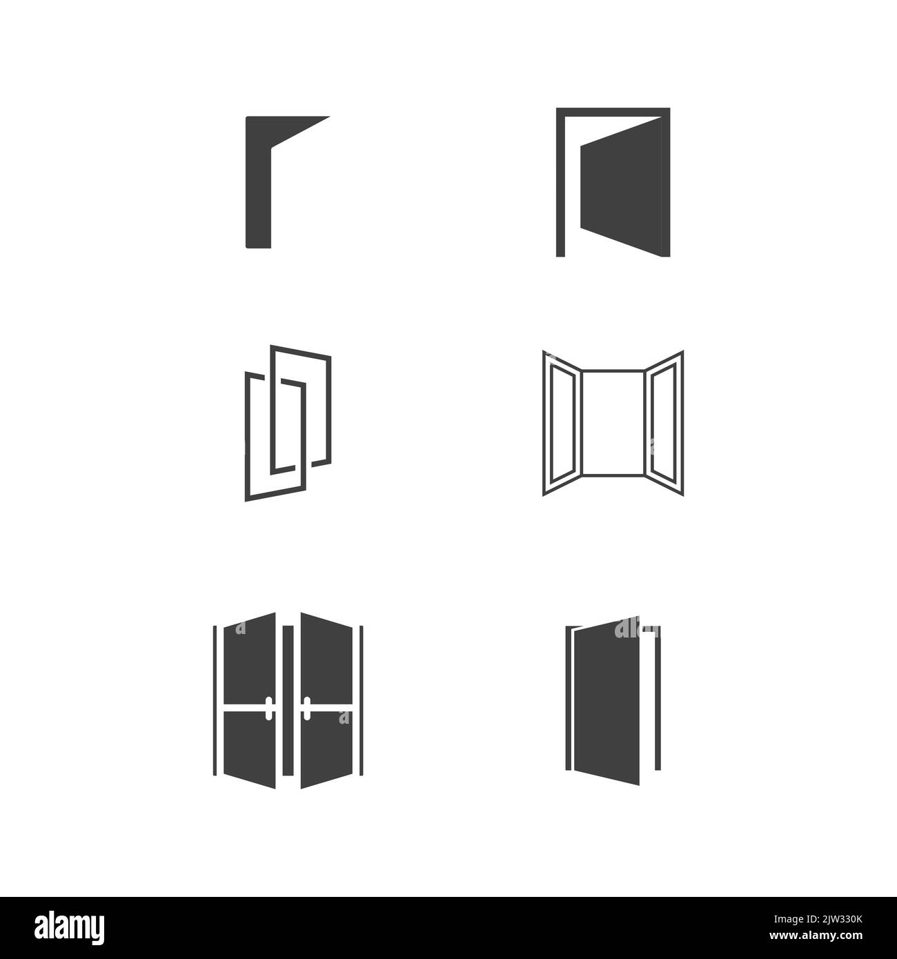 Door Icon in trendy flat style ,Open door symbol for your web site