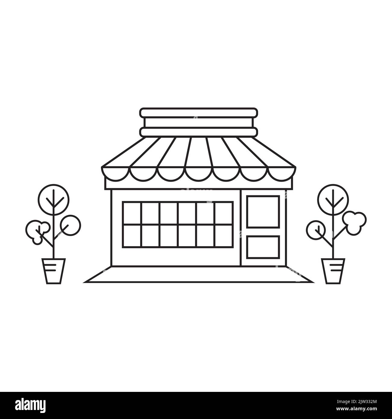 Cafe shop icon vector illustration design template Stock Vector