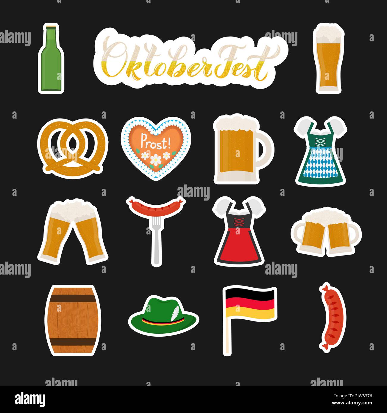 Abito Dirndl Tedesco 3 Pezzi Per Donna, Taglia 14/L, Verde Con Ricamo Bianco E Giallo, Oktoberfest, Nuovo Con Etichette