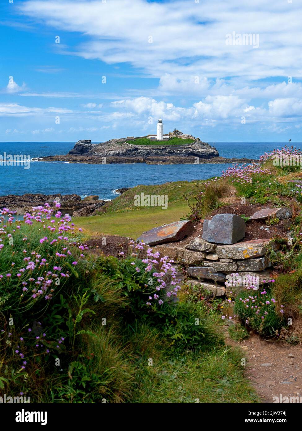 Godrevy lighthouse National Trust Stock Photo Alamy