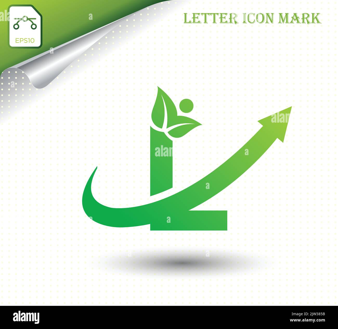 Natural letter L with eco logo design template Stock Vector Image & Art ...