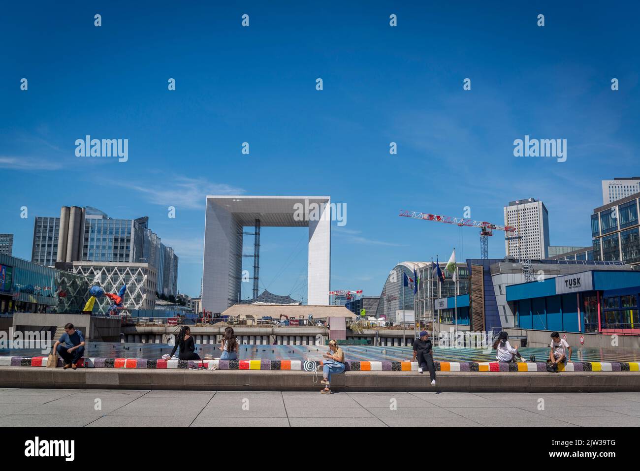 Image showcasing The Grand Arch, La Defense, a major business district located 3 ...