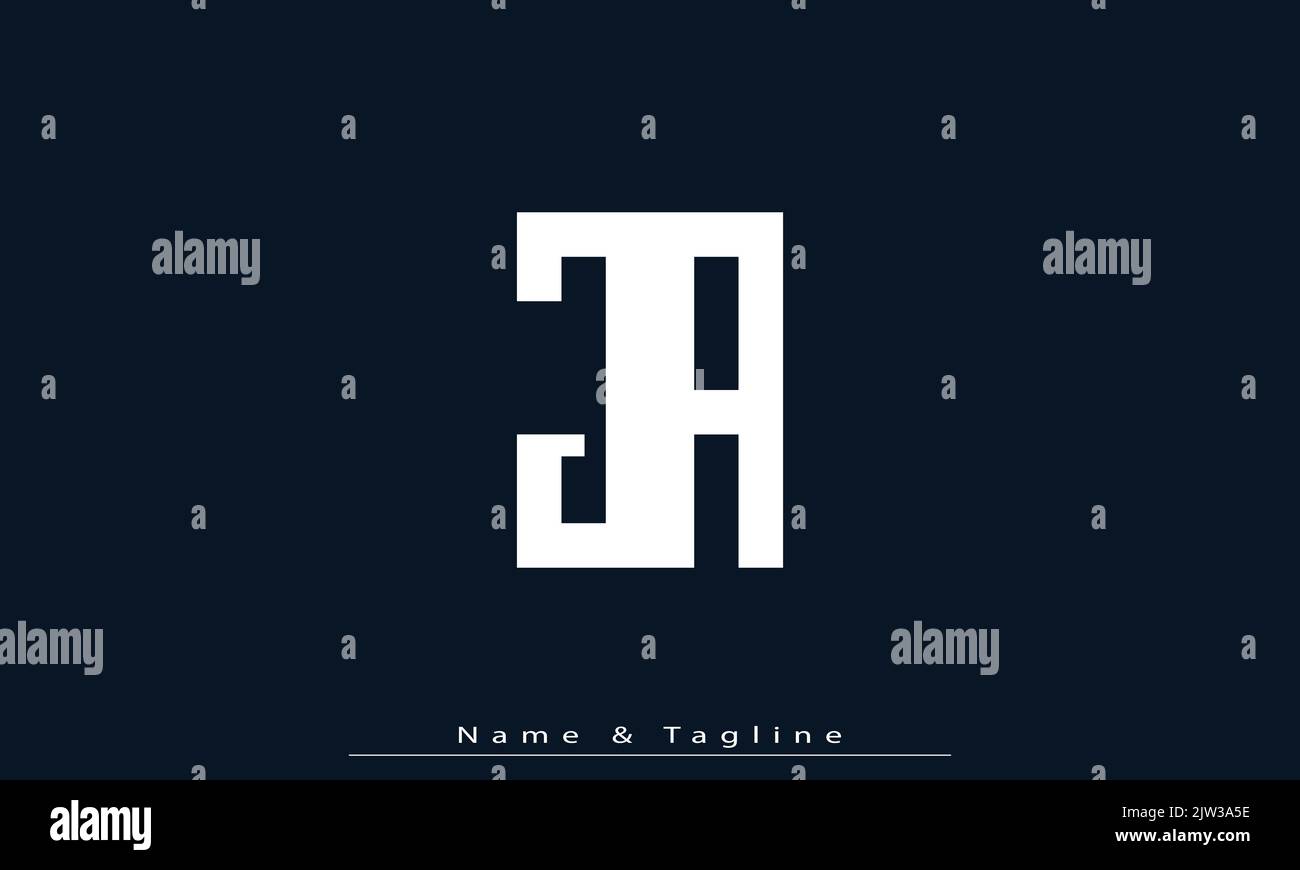 Alphabet letters Initials Monogram logo JA , AJ Stock Vector
