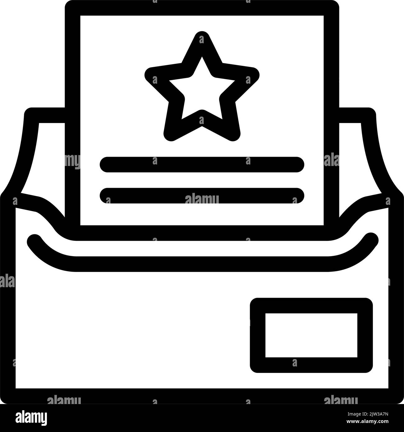 event triggered email line icon vector illustration Stock Vector Image ...