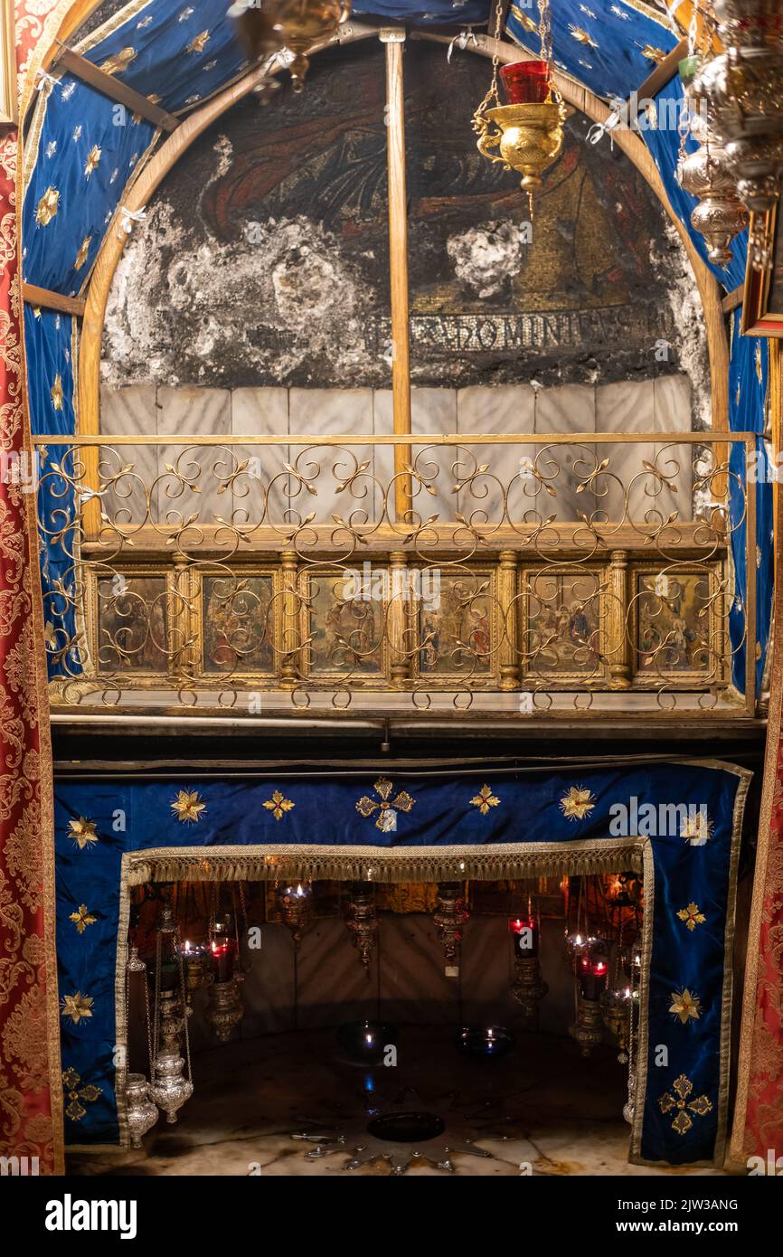 Grotto Star Holy Church Of The Nativity, Believed to be the birth of Jesus, a ...