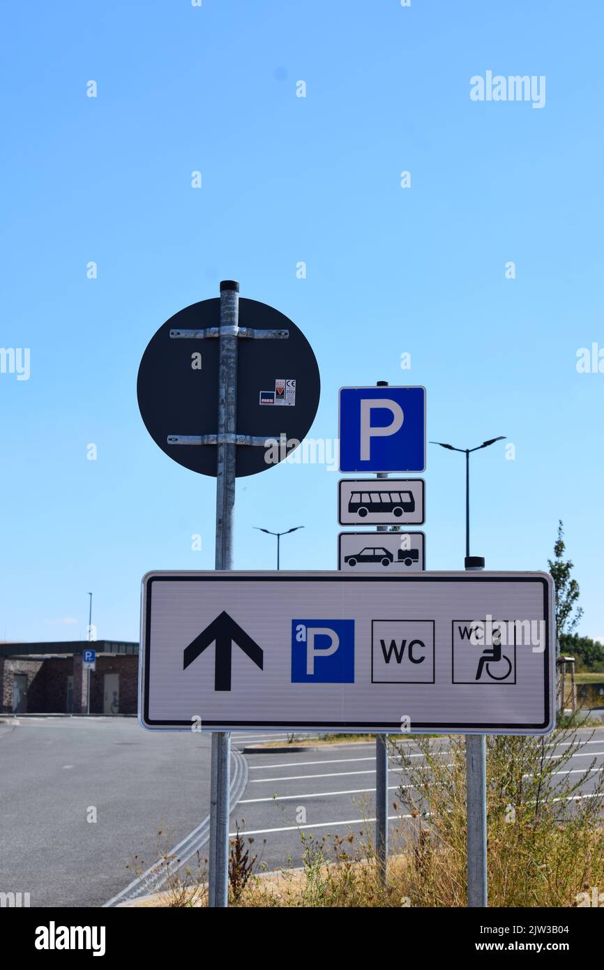 parking lot sign in Germany Stock Photo Alamy