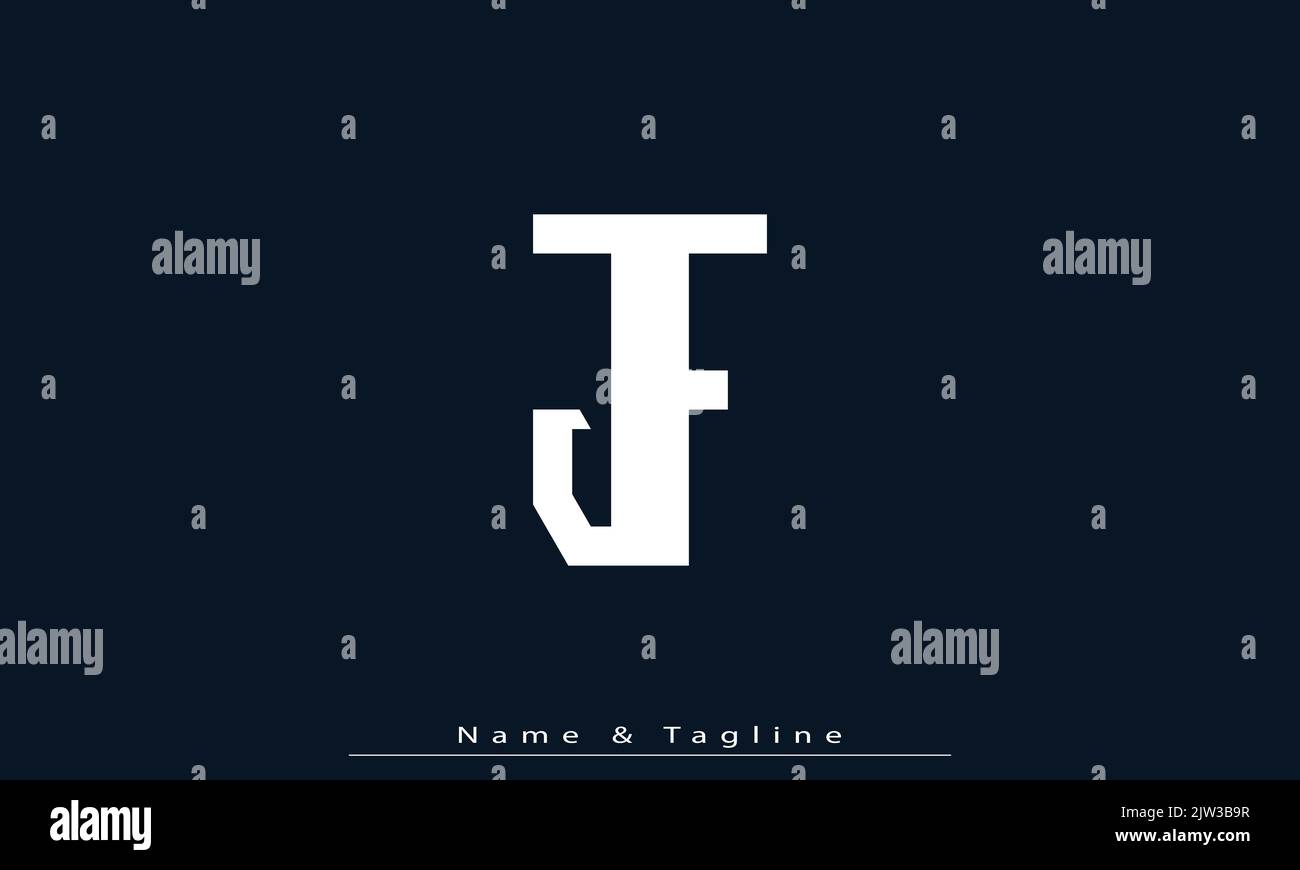 Alphabet letters Initials Monogram logo JF , FJ Stock Vector