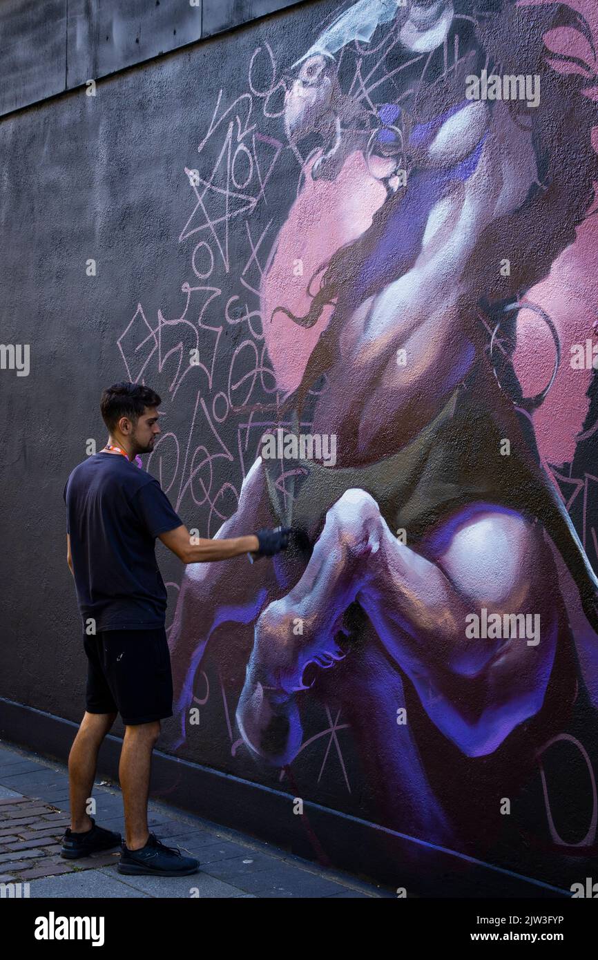 Graffiti art and artists at the Southend City Jam Street Art Festival