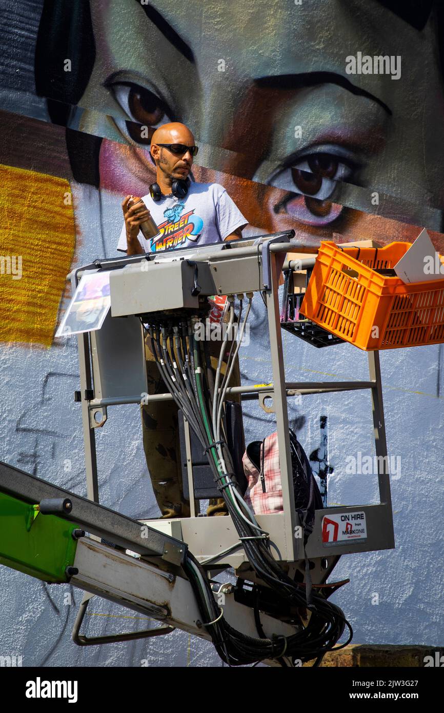 Graffiti art and artists at the Southend City Jam Street Art Festival