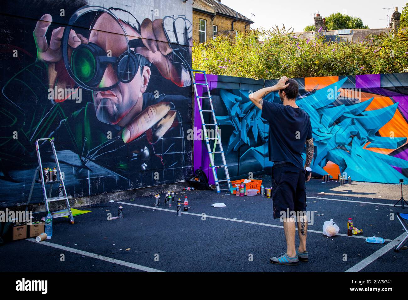 Graffiti art and artists at the Southend City Jam Street Art Festival