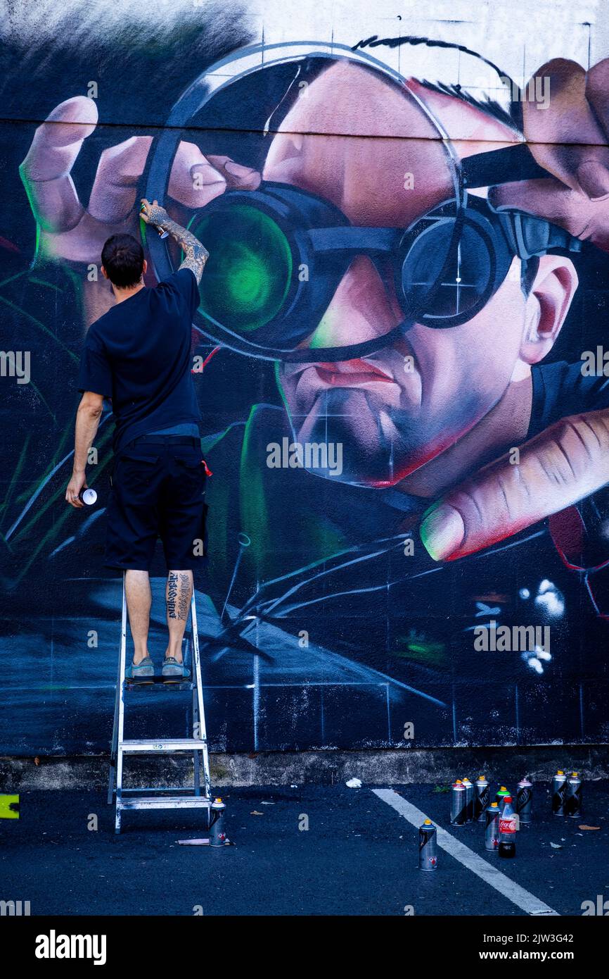 Graffiti art and artists at the Southend City Jam Street Art Festival