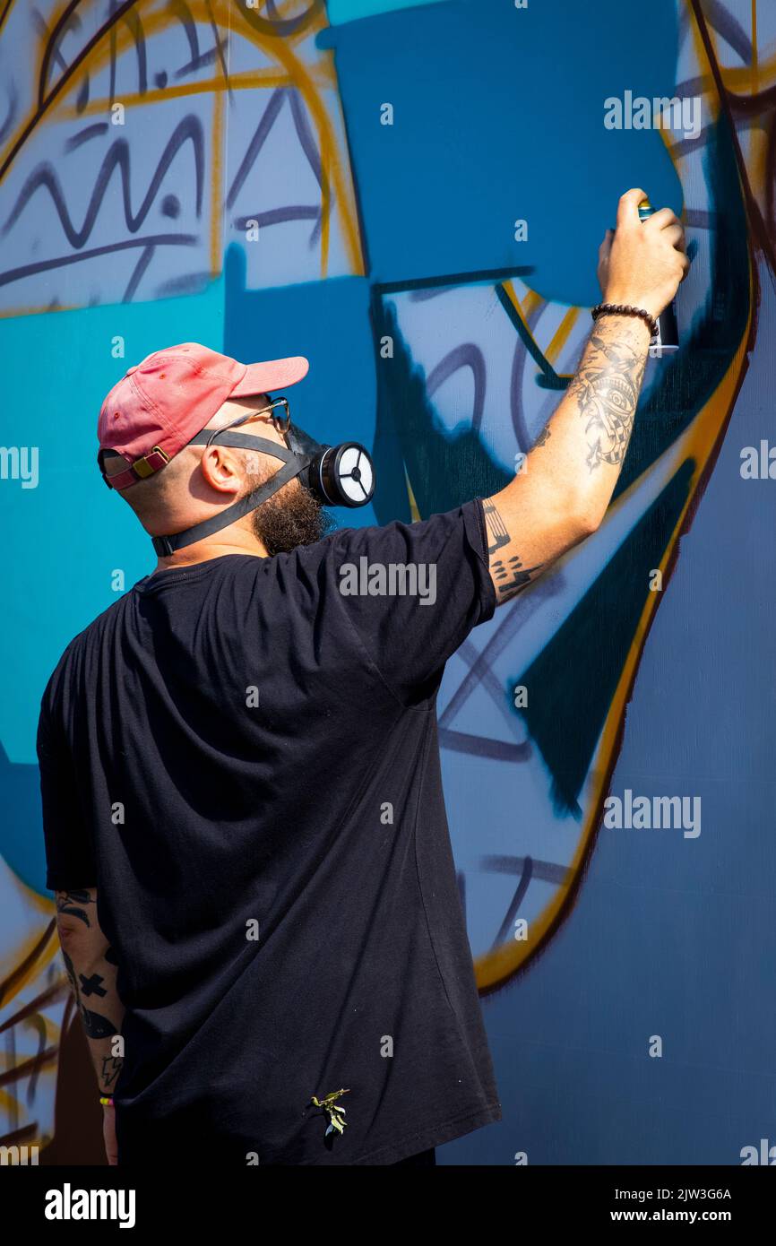 Graffiti art and artists at the Southend City Jam Street Art Festival