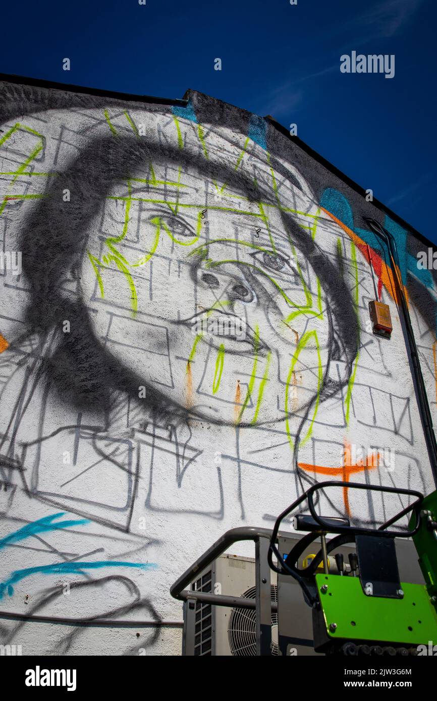 Graffiti art and artists at the Southend City Jam Street Art Festival