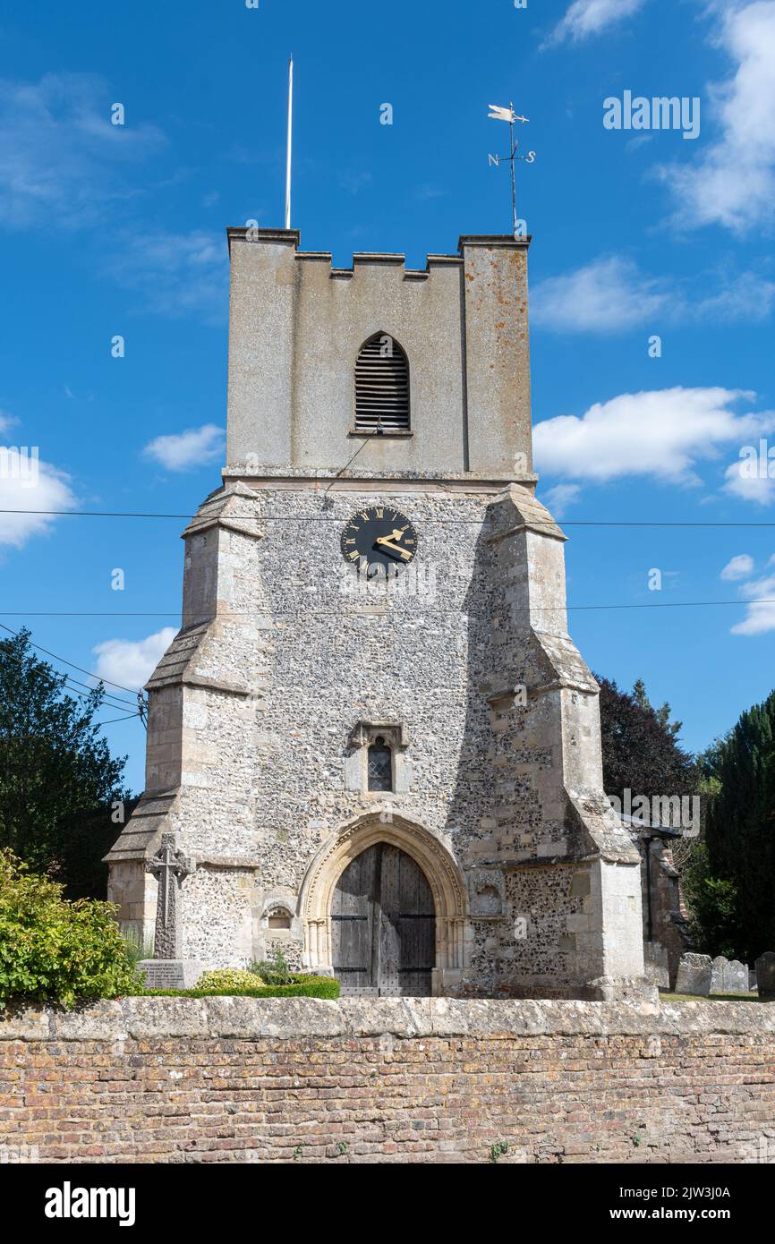 Broughton village church in Hampshire, England, UK, St Mary's Church in