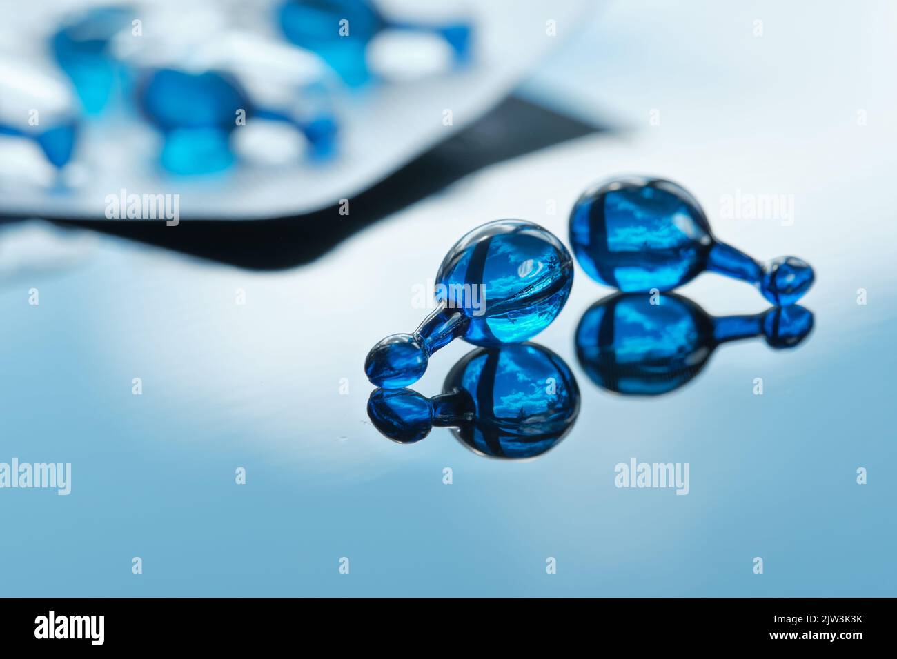 Serum capsules for healthy skin. Antiwrinkle rejuvenation skin