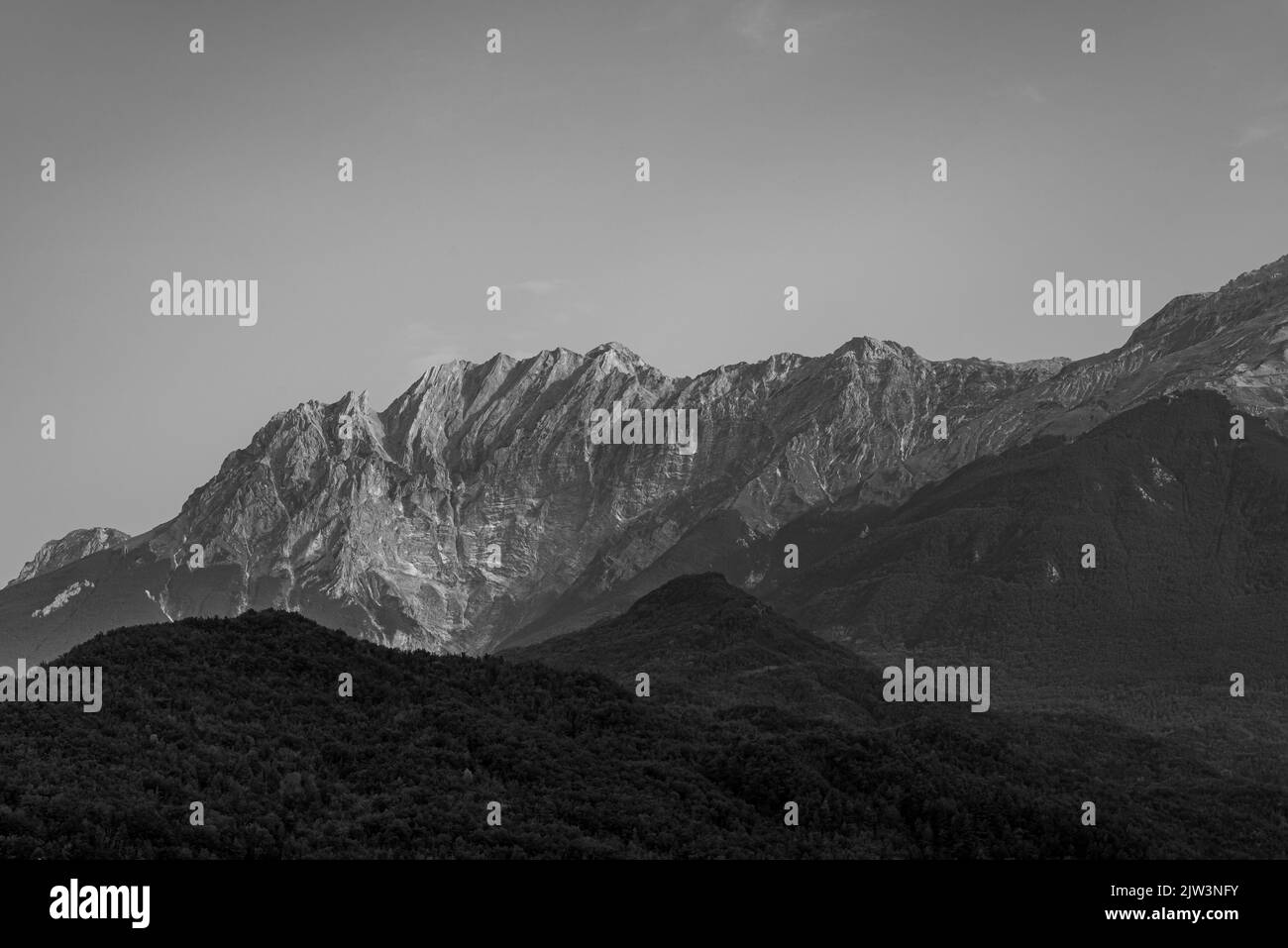 Abruzzo is an Italian region located east of Rome, between the Adriatic and the Apennines. Stock Photo