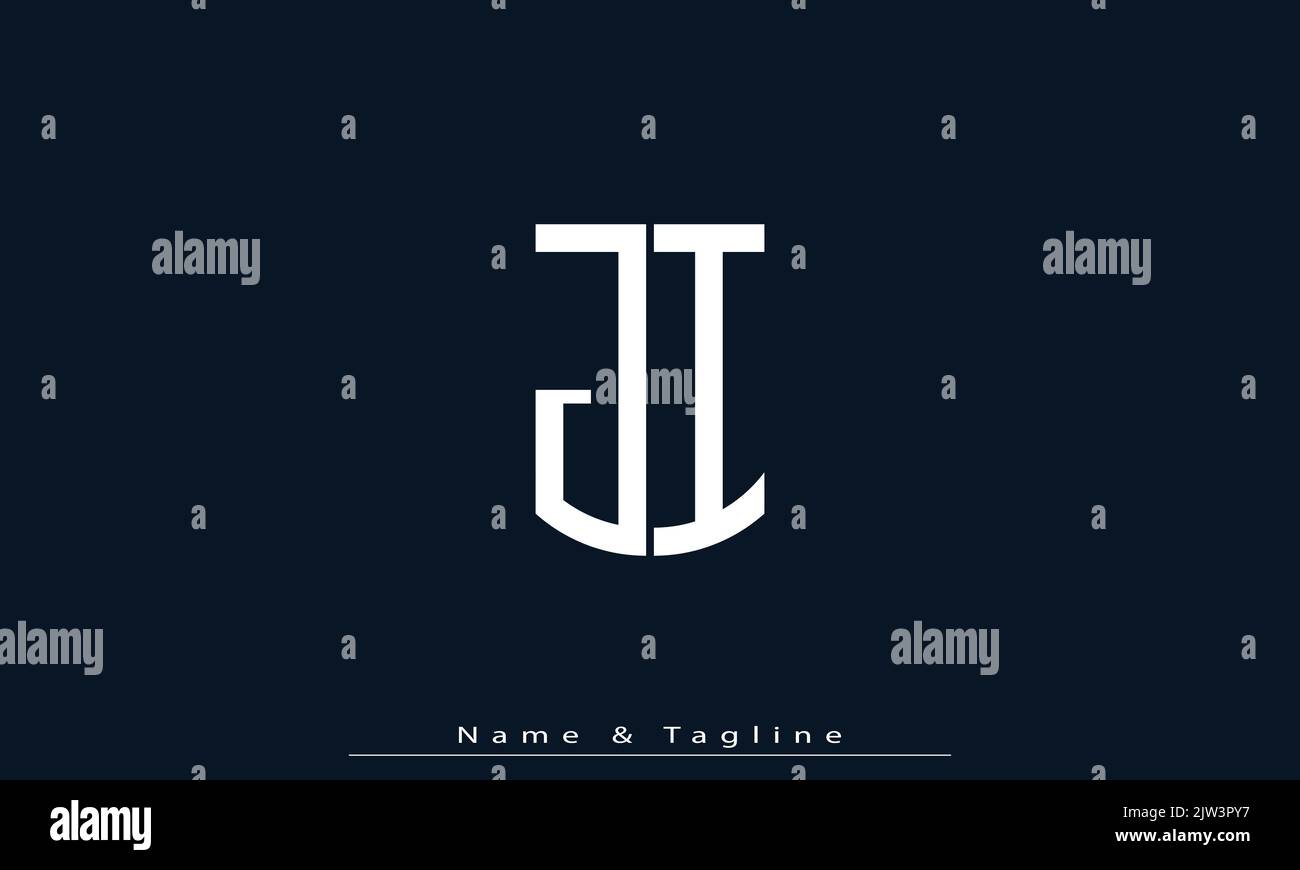 Alphabet letters Initials Monogram logo JI , IJ Stock Vector