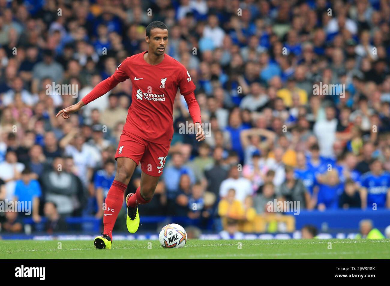 Goodison Park, Liverpool, UK. 3rd Sep, 2022. Premier League football, Everton versus Liverpool: Joel Matip of Liverpool runs with the ball Credit: Action Plus Sports/Alamy Live News Stock Photo