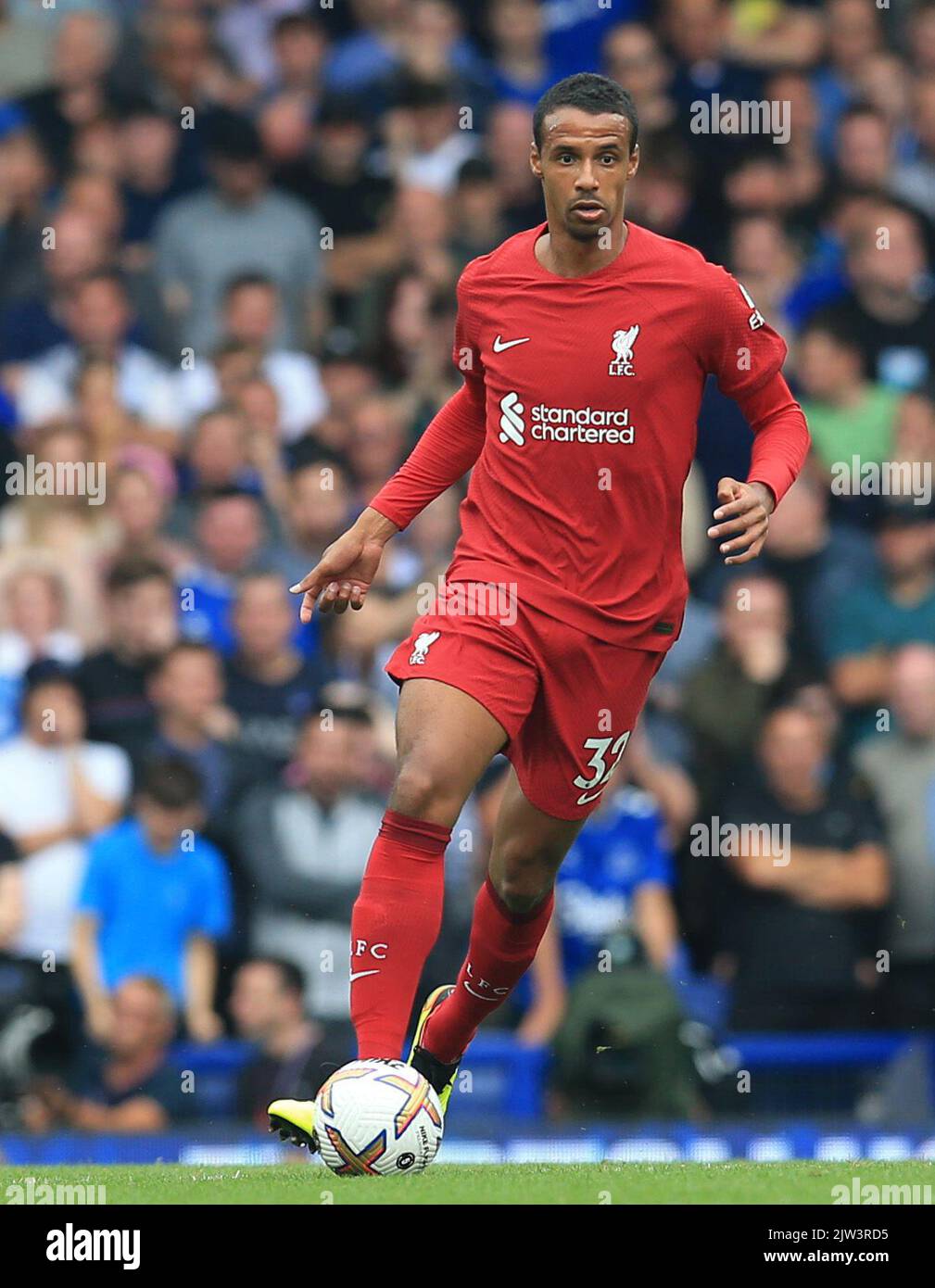 Goodison Park, Liverpool, UK. 3rd Sep, 2022. Premier League football, Everton versus Liverpool: Joel Matip of Liverpool runs with the ball Credit: Action Plus Sports/Alamy Live News Stock Photo