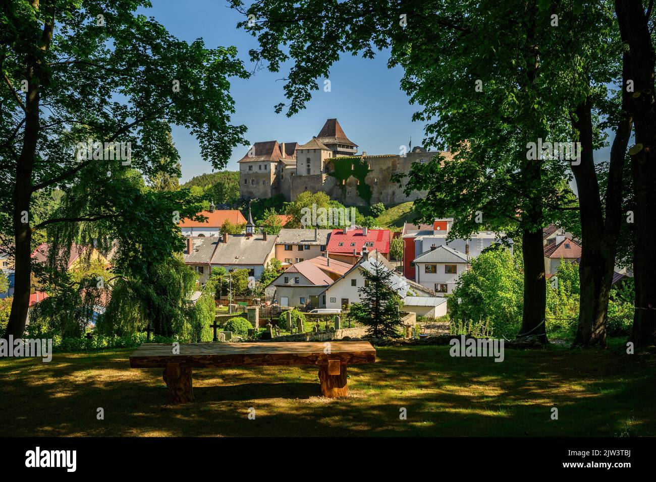 Castle Lipnice nad Sazavou, The Czech Republic, Europe Stock Photo