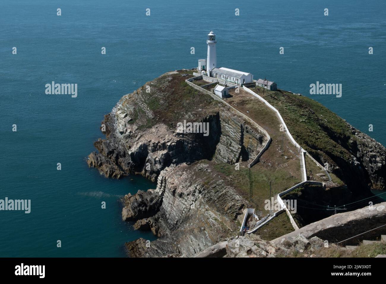 South Stack Lighthouse, Holyhead, Anglesey, Wales, UK Stock Photo