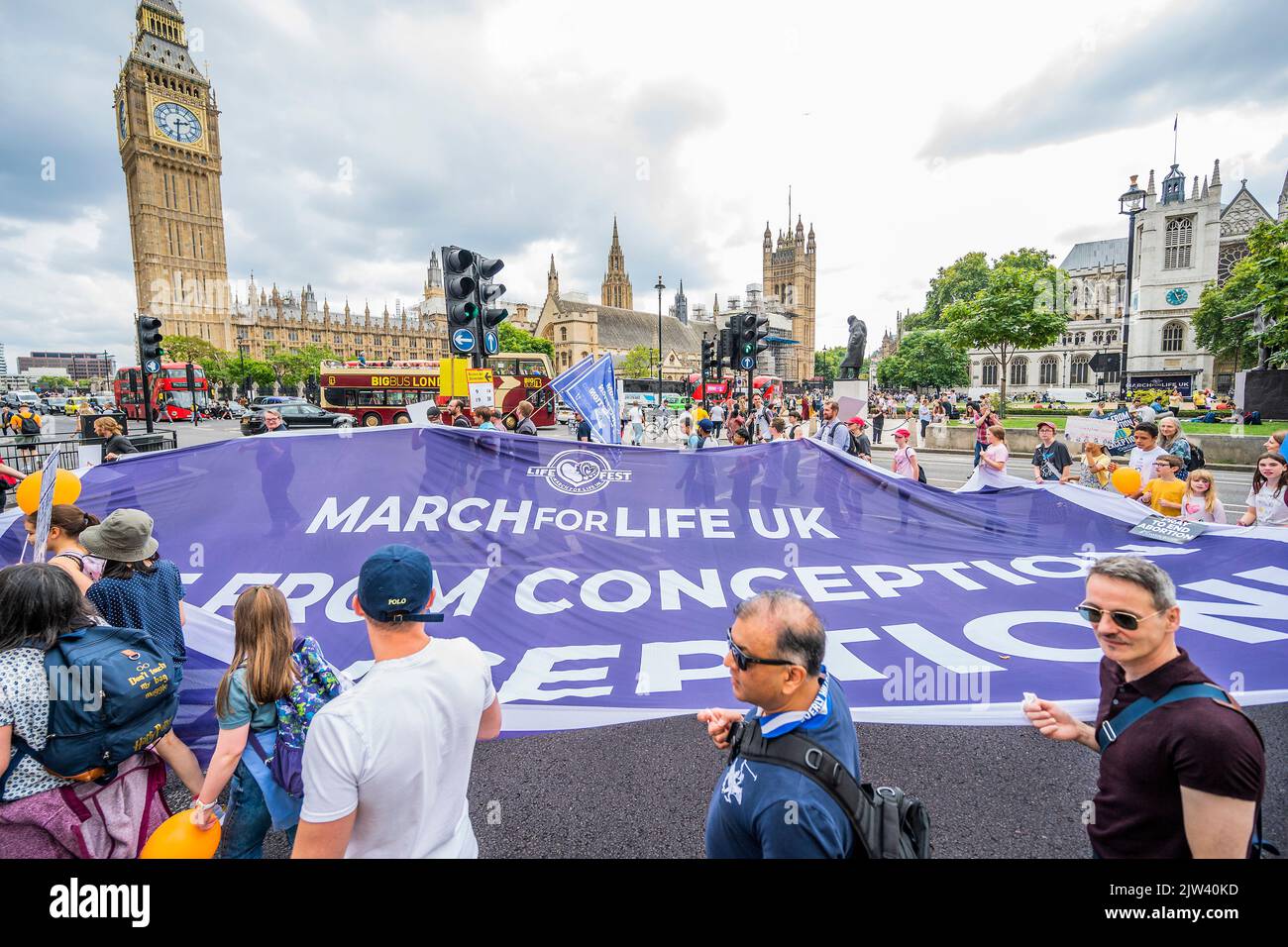 London, UK. 3rd Sep, 2022. The March for Life UK organised by Campaigners from Right To Life UK ends up in Parliament Square with the message 10 million too many. Right to life is an organisation focused on life issues - against abortion, assisted suicide and embryo research. Credit: Guy Bell/Alamy Live News Stock Photo