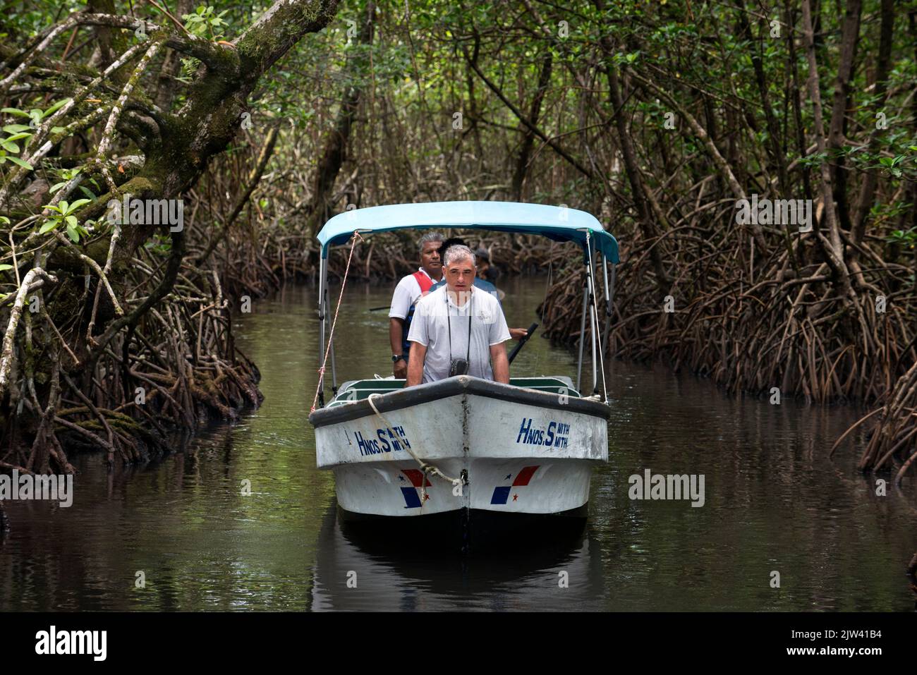 Mangroves channel to entrance at The Ngobe Bugle Indian Village Of Salt ...