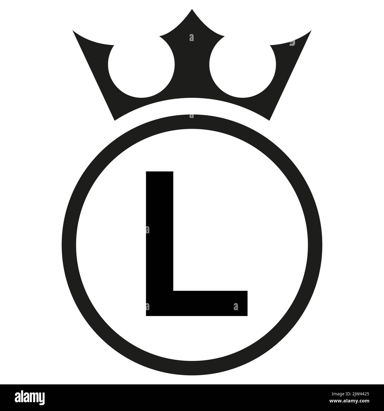Simple Round Logo, Letter L, Victor. Stock Vector