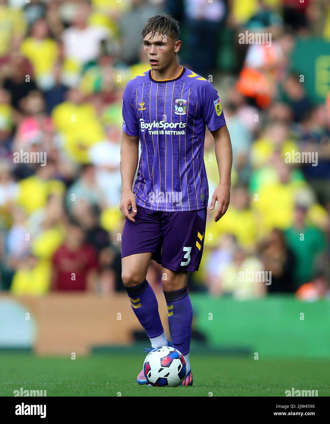 Coventry City's Callum Doyle during the Sky Bet Championship match at Carrow Road, Norwich. Picture date: Saturday September 3, 2022. Stock Photo