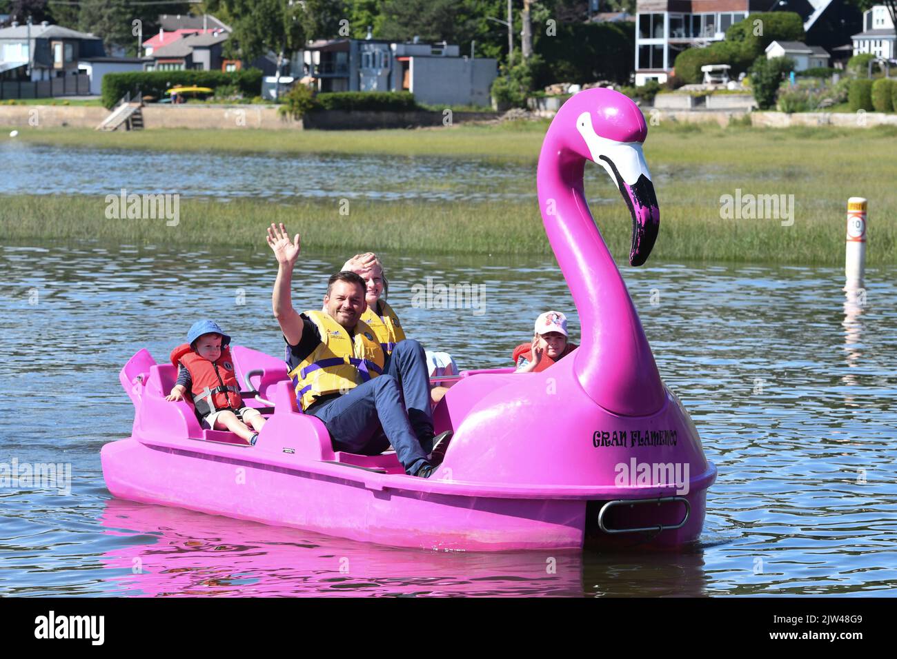 Parti Quebecois Leader Paul StPierre Plamondon enjoys family time on a