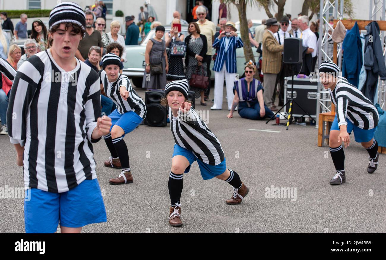 Morecambe, Lancashire, UK. 3rd Sep, 2022. About TIme Dance Company performing Quite Unfit for Females about the Preston based Dick, Kerr Ladies football team in 1917 at the Vintage by the Sea Festival, Morecambe, UK. Credit: John Eveson/Alamy Live News Stock Photo