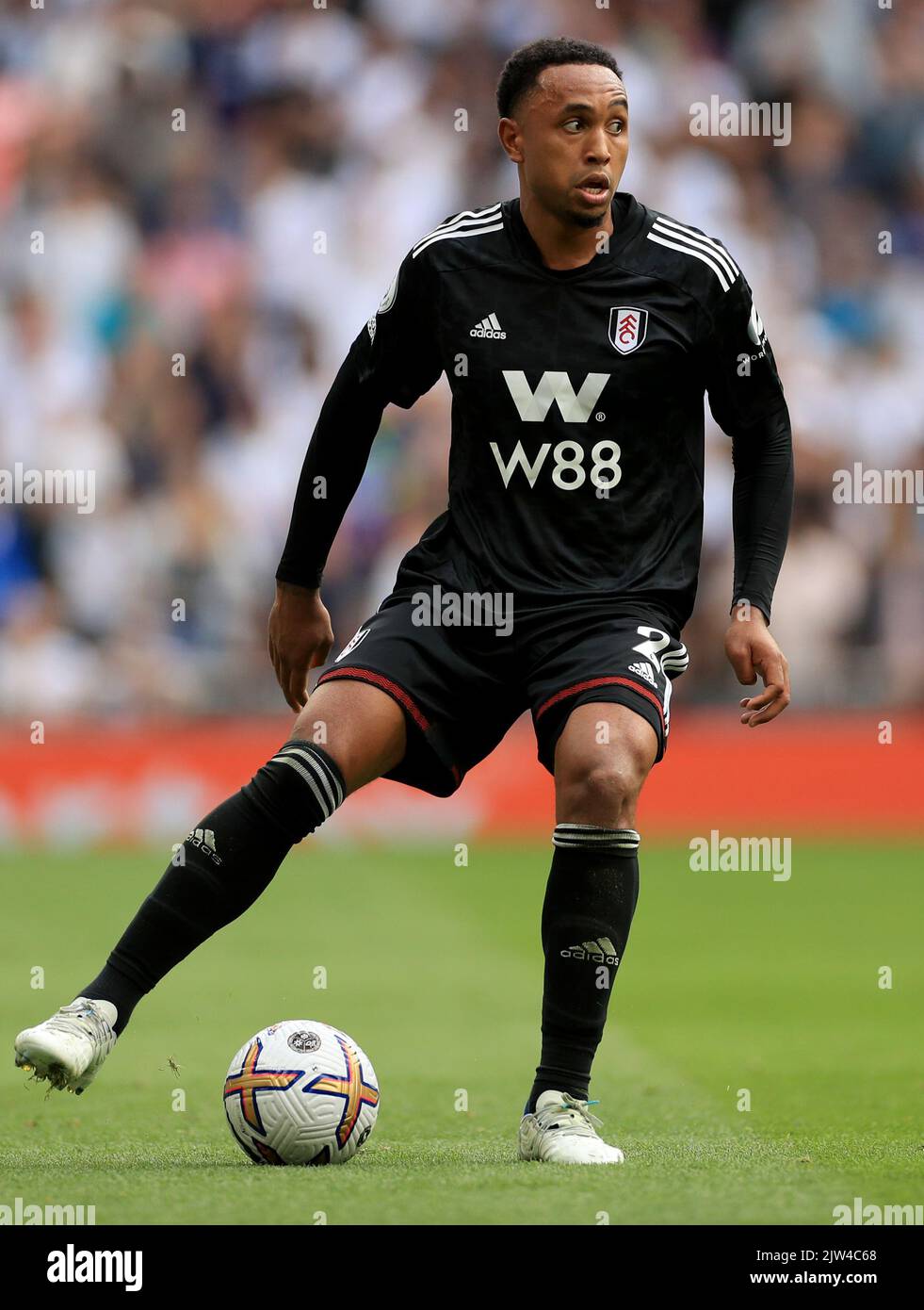 Fulham’s Kenny Tete in action during the Premier League match at the