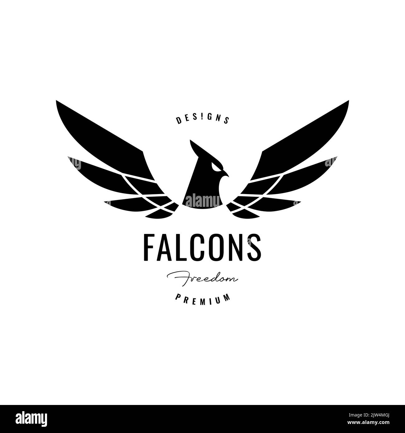 geometric falcon flap wings logo design Stock Vector Image & Art - Alamy