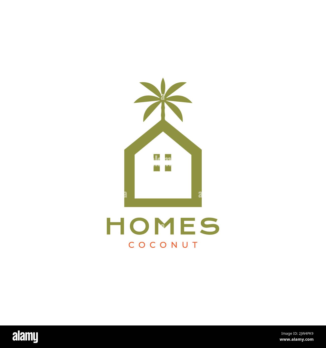 Environment Home With Coconut Tree Modern Logo Design Stock Vector environment-home-with-coconut-tree-modern-logo-design-stock-vector