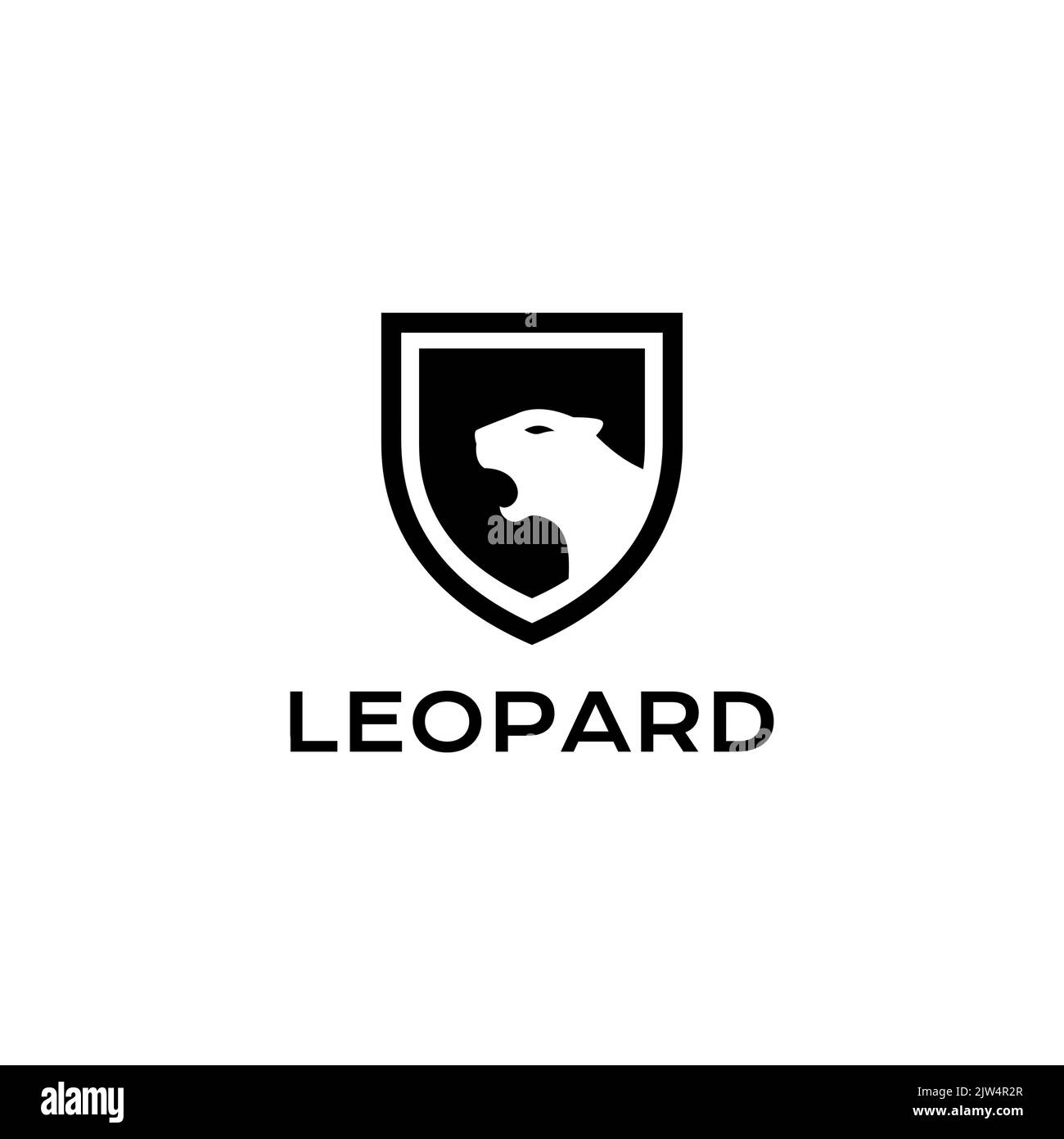 flat-head-leopard-with-shield-logo-design-stock-vector-image-art-alamy
