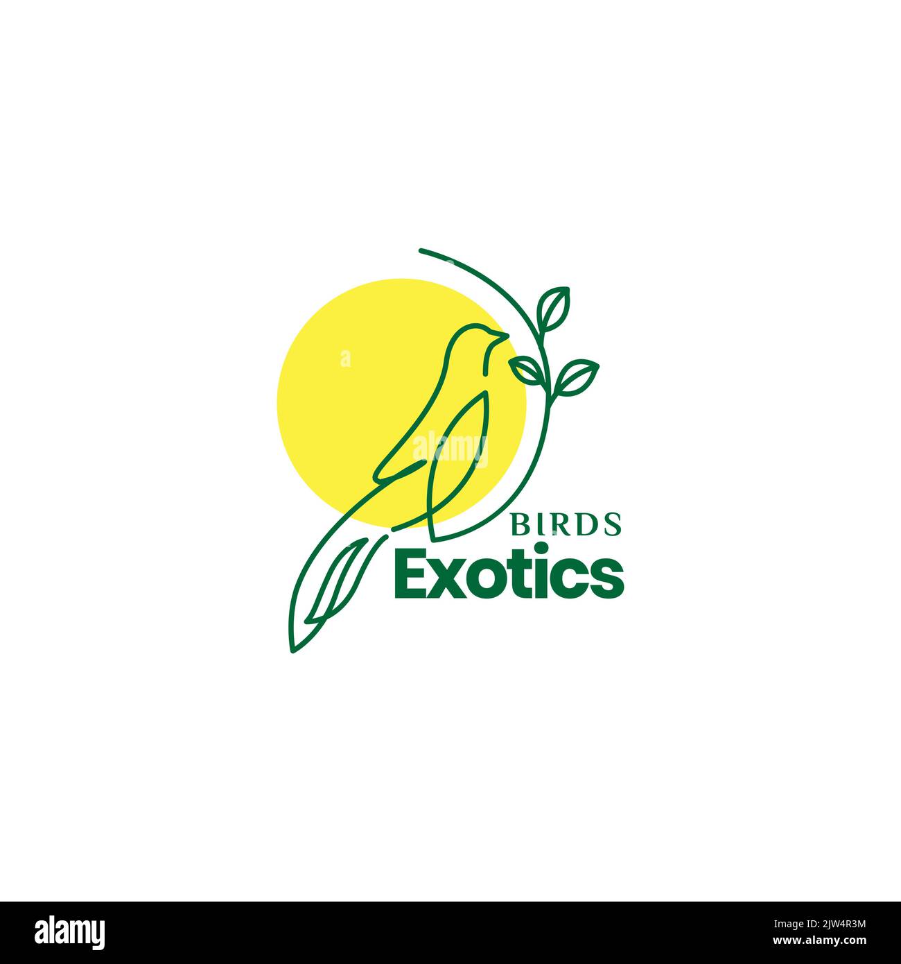 minimalist modern magpie bird logo design Stock Vector