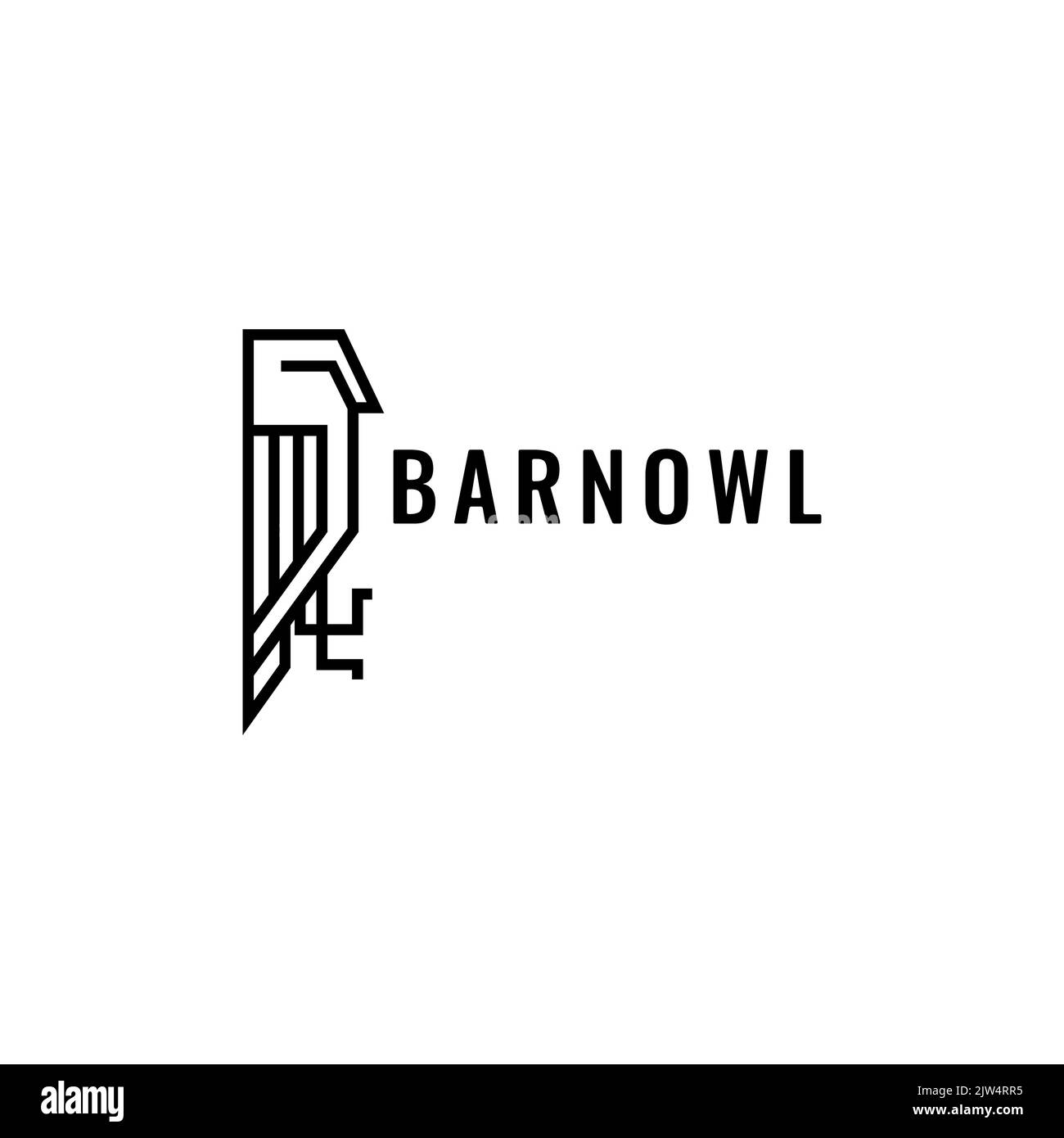 minimal barn owl logo design Stock Vector Image & Art - Alamy