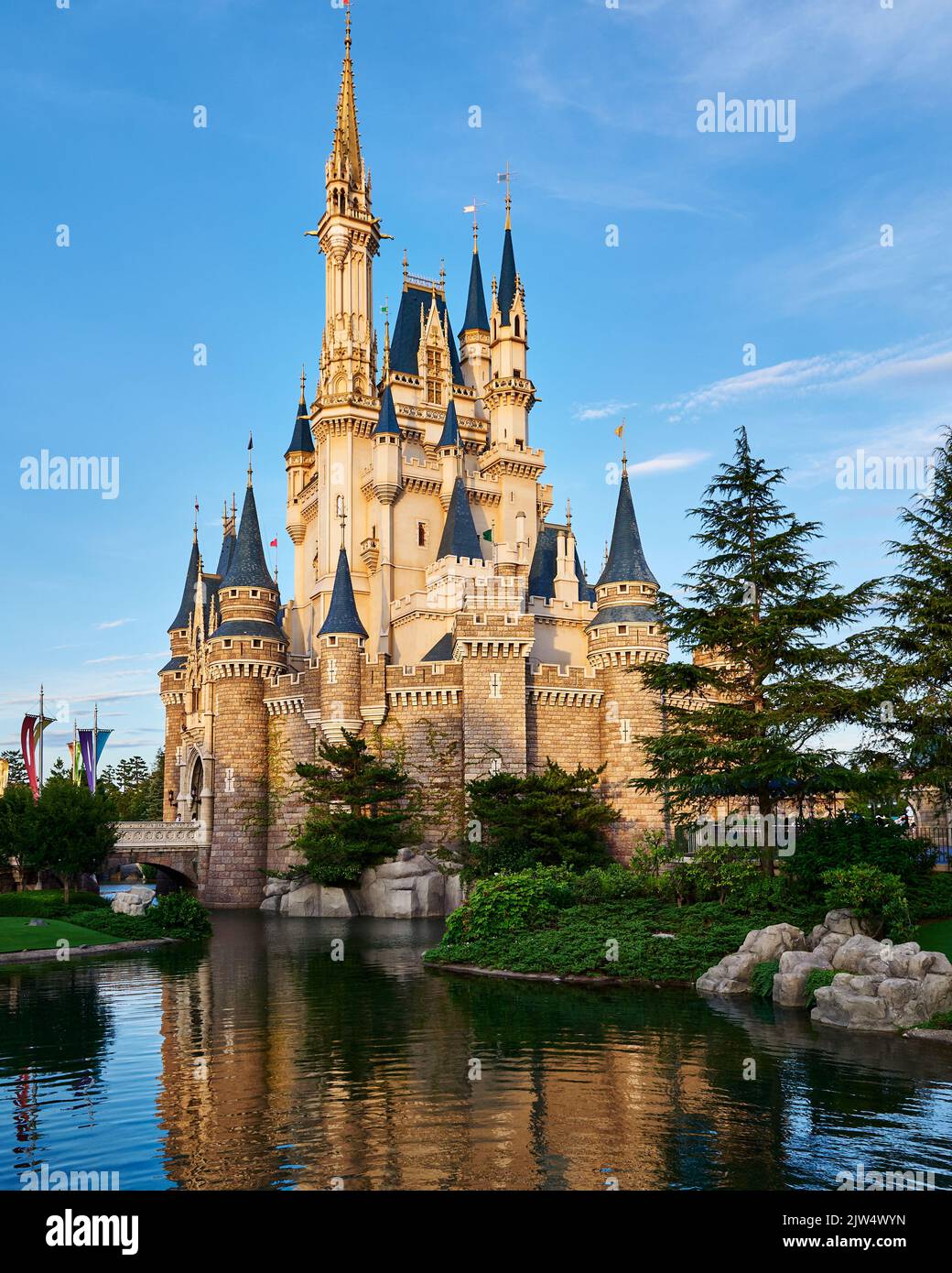 Tokyo Disneyland Castle Stock Photo